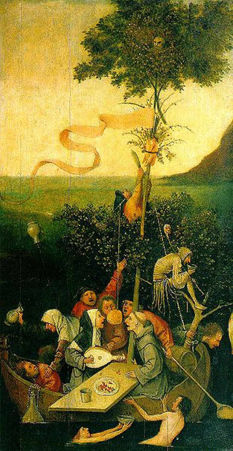 Hyeronimus Bosch, La nave dei folli, 1494 Hyeronimus Bosch, La nave dei folli, 1494